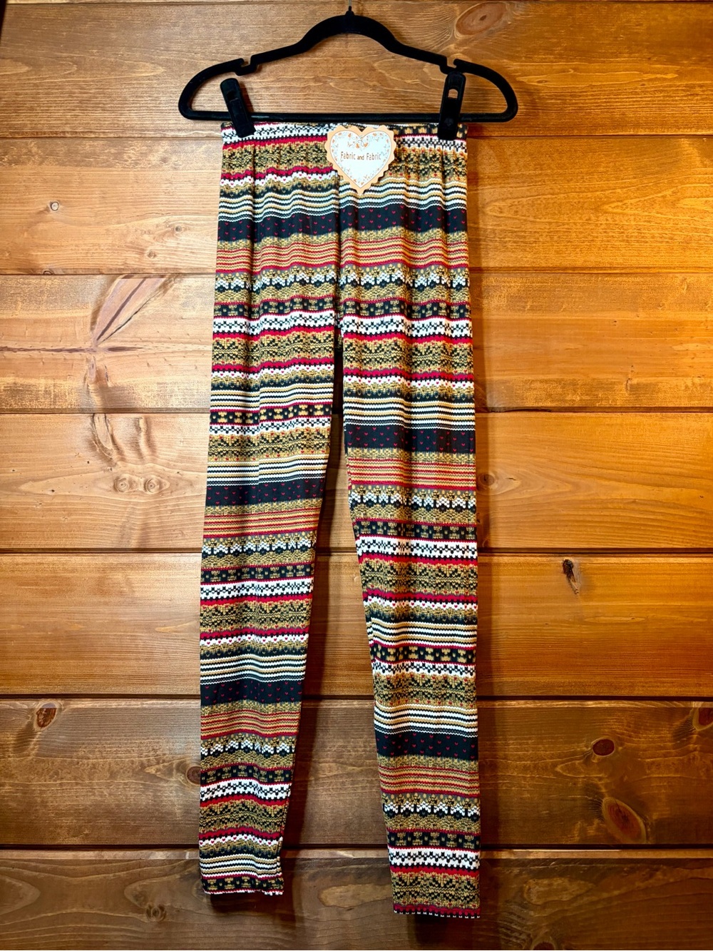 F&F Multicolor Striped Fair Isle Tunic Leggings Size Medium ❤️🖤